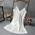 Lingerie Home Dress Ladies Lace Summer Silk Satin Skirt Sleepwear Nightwear Nightdress. 