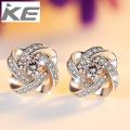 925 Sterling Silver Clover Stud Earrings For Women Style Girl Gift 2018 Sterling-silver-jewelry korean earrings. 