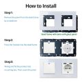 Wallpad White Glass Panel Wall Switch Function Key Only DIY Free Combination 52*52mm 1 2 3 4 5 Multiple Frame. 