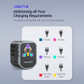 Vention 20W Global Travel Charger Plug AC + USB 2 in 1 Fast Charging Power Wall Charger Type-C and Dual USB A  Port 8 in 1 Adapter for iPhone 16 15 Laptop PD Charger Quick Charge Universal Socket. 