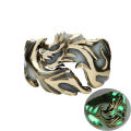 Men's Fashion Trendy Flying Dragon Ring Dragon Pattern Luminous Opening Adjustable Ring Halloween Glowing Jewelry Decoration. 