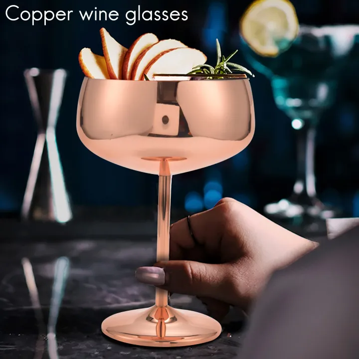 Copper%20Coupe%20Champagne%20Glasses%20Set%20of%202%20Stainless%20Steel%20Vintage%20Martini%20Cocktail%20Glass%20Wine%20Goblet%20-%20Image%202