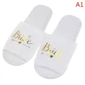 【WEJA】Lasle 1 Pair Bride Wedding Decoration Bridesmaid Party Slippers Ladies Party Supplies. 