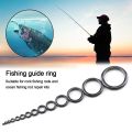 round Stainless Steel 2#-30# Tackle Box Accessories Eye Ceramic Ring Fishing Rod Guide Tip Repair Kit. 