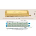BRADOO- QI MEI Chromatic Harmonica 16 Hole 64 Tone Mouth Organ Instrumentos Key of C Professional Musical Instruments. 