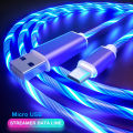 Glowing Cable Mobile Phone Charging Cables LED light Micro USB Type C Charger For Samsung For Xiaomi For iPhone Charge Wire Cord. 