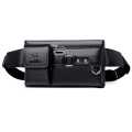 LouisWill Sport Waist Pack Cross Waterproof PU Leather with Headphone Hole. 