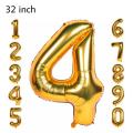 80CM / 32inch GIANT GOLD foil Number BALLOONS, Birthday Party, Anniversary, Wedding Balloon. 