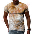 Summer Hip-Hop Style Leopard Tiger Animal Fur Graphic Creative Man T-shirts HD 3D Print Harajuku Round Neck Tee Short Sleeve Top. 