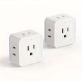 5 Way Multi Plug Outlet Extender, Wall Outlet Expander, Small Electrical Outlet Splitter for Travel, Home, Office, Dorm. 