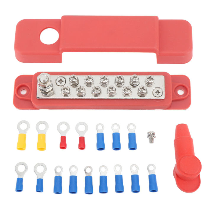 Power%20Distribution%20Block%20Bus%20Bar%20Terminal%20Power%20Distribution%20Block%20Kit%20Portable%20Red%20Precise%20Aluminum%20Alloy%20for%20UTV%20for%20Boat%20-%20Image%207