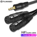 3.5 mm Jack to XLR Audio Cable TRS Stereo Male to Male Dual XLR Splitter For Mixer Speakers Amplifiers Microphone Audio Aux Cord. 