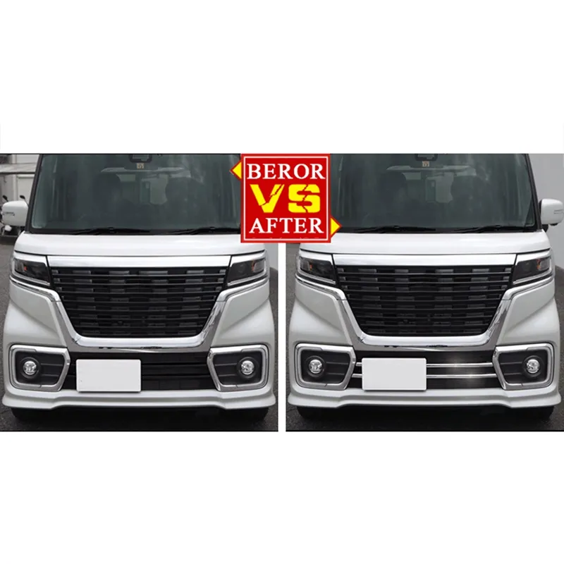 Car Chrome Front Grille Trim for Suzuki Spacia Custom MK53S Car