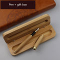 Bamboo Ballpoint Pen Box Case Custom Pen Favors Father's Day Back To School Gift. 