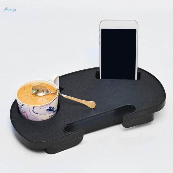 thumbnail image 2 of Universal Adjustable Car Cup Holder Tray Food Table With Phone Mounting Stand 2 of 13