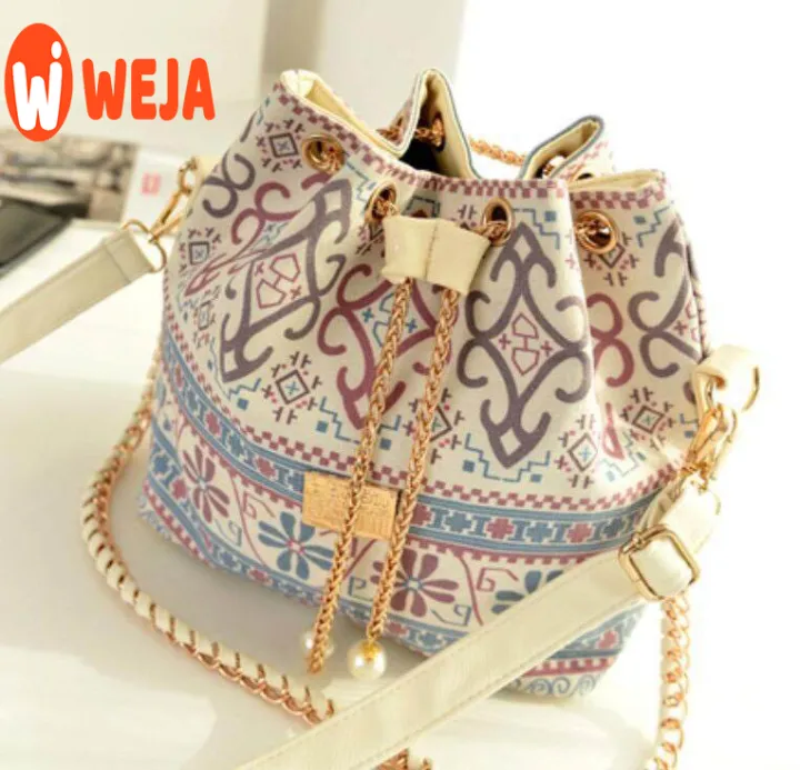 【WEJA】Japan Korean Premium Pearl Metal Chain Bucket Bag