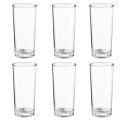 6 Pcs-Red Cherry Slim and Tall Cocktail Glasses Drinking Water Glasses Tumbler (Plain Design) - 285ml. 