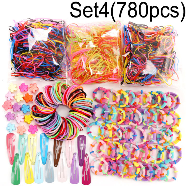 130/240/500/780%20Pcs/set%20Korean%20Fashion%20Baby%20Hair%20Band%20&%20Hair%20Clip%20Colorful%20Rubber%20Band%20Ponytail%20Hair%20Tie%20Girls%20Hair%20Accessories%20Headdress%EF%BC%8CAssorted%20hair%20rope%20hair%20clips%20%E2%9D%A4%EF%BC%88No%20box%EF%BC%89%E2%9D%A4%20-%20Image%204