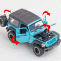Jeep Wrangler Rubicon 1941 Convertible Off-Road SUV 1:36 Scale Diecasts Toy Vehicles with Batteries. 