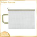 Enigma- Portable Document Holder Waterproof Transparent File Holder Zipper Bag with Handle Large Capacity Document Storage for Office Supplies Pvc Material Buyers' Choice. 