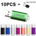 【128MB Green】 10PCS/lot Colour USB Flash Drive 2.0 4GB Mini Memory Stick Pendrive 64GB 128GB USB Stick Flash Disk Custom Logo. 