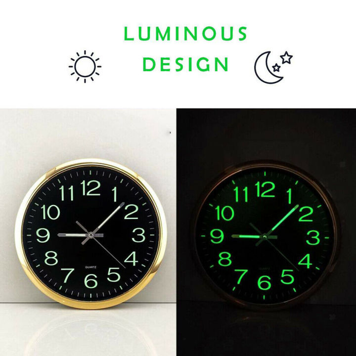 12%20Inch%20Round%20Large%20Luminous%20Wall%20Clock%20Glow%20in%20the%20Dark%20Non-Ticking%20Indoor%20Decor%20-Golden%20-%20Image%205
