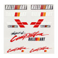 【Miga Plaza】RALLIART Logo Sticker PU 3D Car Side Rear Emblem Badge Sticker Decal for Mitsubishi Whole SET. 