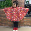 Cute Kids Raincoat Water Proof Smelless Rain Suit Cloak Hooded Raincoat red 120. 