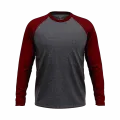 Bear Appeal Maroon & Charcoal Grey Long Sleeves Raglan Crew Neck. 
