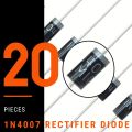 20 PCS | 1N4007 IN4007 Rectifier Diode DO-41 Electronic rectifier DIODE 1A 1000 VOLT Diodes. 
