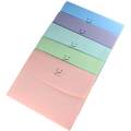 5Pcs Expanding File Folder Smile Pattern Letter A4 Paper Pockets Accordion Document Organizer With Closure. 