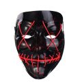 LED Light up Flash EL Wire DJ Party Raver Scary Mask Halloween Costume Cosplay Pink. 