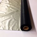 Taffeta fabric for tent, tarpaulin tafata fabric black - silver coating. 