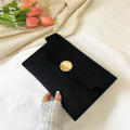 Business Women's Bag Trendy Clutch Bags Felt Indentation Handbag Casual Ladies Clutch Bag Solid Color Handbag. 