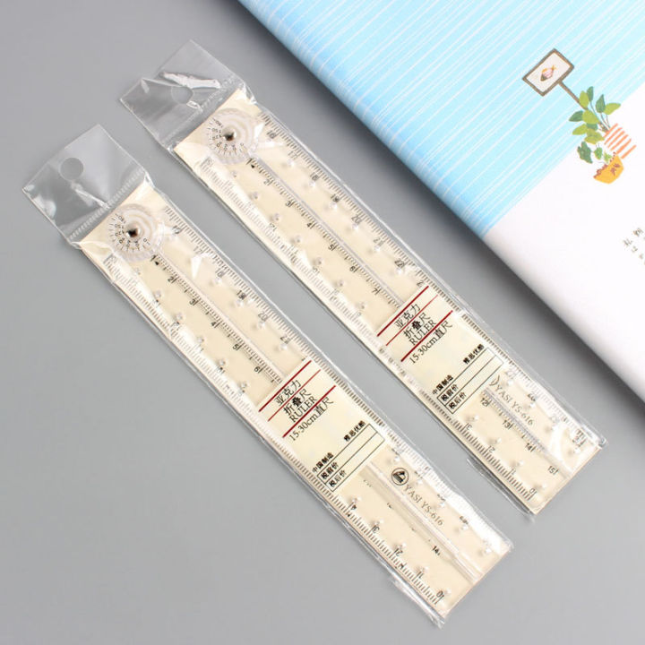Creative acrylic transparent folding ruler ruler protractor simple ...