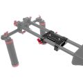 Multifunction Camera Base Plate with 15Mm Rod Rail Clamp for Dslr Camera Shoulder Rig Support Accessories. 