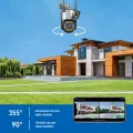 4G Sim Camera SIM Card 4K 8MP Dual Lens WIFI IP Camera Outdoor IP66 Waterproof  AI Human Track Security Protection. 