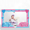 Chicinlife Boy Or Girl Photo Booth Frame Prop Birthday Party Baby Shower Photobooth Props Gender Reveal Decoration. 