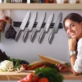 Magnetic Knife Holder- 50 Cm Magnetic Knife Holder Blocks Black Display Wall Mount Easy Install Magnetic Knife Racks Storage Kitchen Accessories  50cm Magnetic Knife Bar, Magnetic Knife Storage Strip, Magnet Kitchen Knife Holder, Knife Rack Strip Patti (B. 