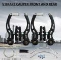 Bicycle Brake Caliper and V Brake Alloy for Racing, Road, MTB, BMX Bicycle Front and Rear Brake Caliper Pair Bicycle Accessories. 