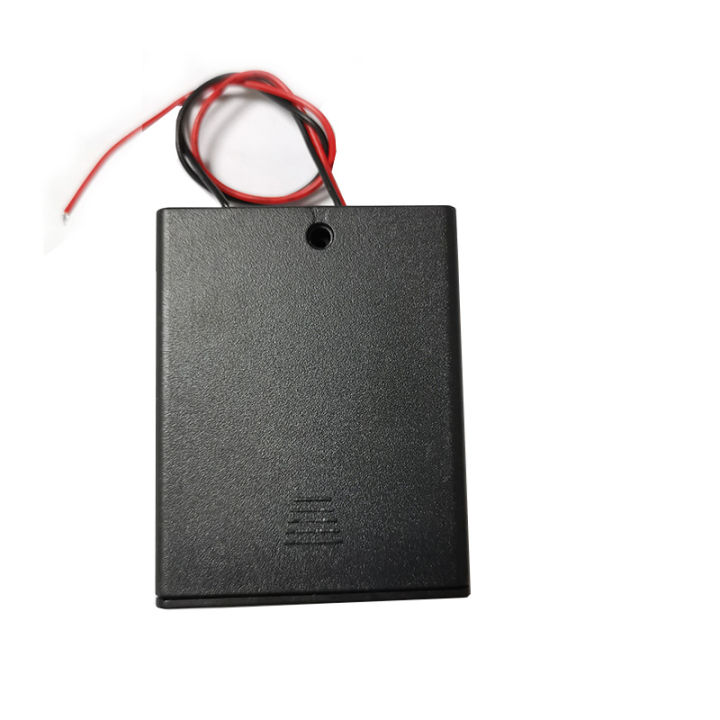 1pcs/lot%20Plastic%204%20Aaa%20Case%20Holder%20Storage%20Plastic%20Box%20Spring%20Clip%20Black%20Red%20Wire%20Leads%20With%20Cover%20Switch%20-%20Image%202