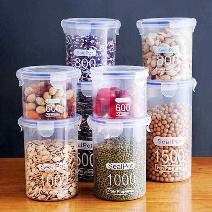 Food-grade%20Sealed%20Jars%20Large%20Capacity%20Transparent%20Plastic%20Sorting%20Grain%20Cans%20Pot%20Kitchen%20Refrigerator%20Preservation%20Storage%20Box%20-%20Image%202
