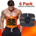 Six 6 Pack Abs Ems Fit Smart Muscle Stimulator Abdominal Gym Trainer Sticker Pad Workout Slim Tummy Fitness (6EMS). 