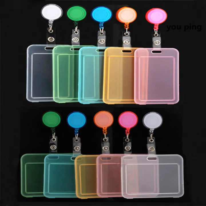 【SkinHorizon】5Color Transparent Card Cover Women Men Student Bus Card ...