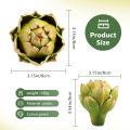 3Pcs Green Artificial Artichoke Plastic Fake Flower Fake Artichoke for Home Wedding Table Decoration. 