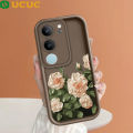 UCUC for Vivo V29 5G Back Cover Oil Painting of Flowers Soft Silicone Square Ladder Phone Case. 