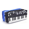 Music Notes Piano Keyboard Pencil Case Pen Bags Large Capacity Stationery Office. 