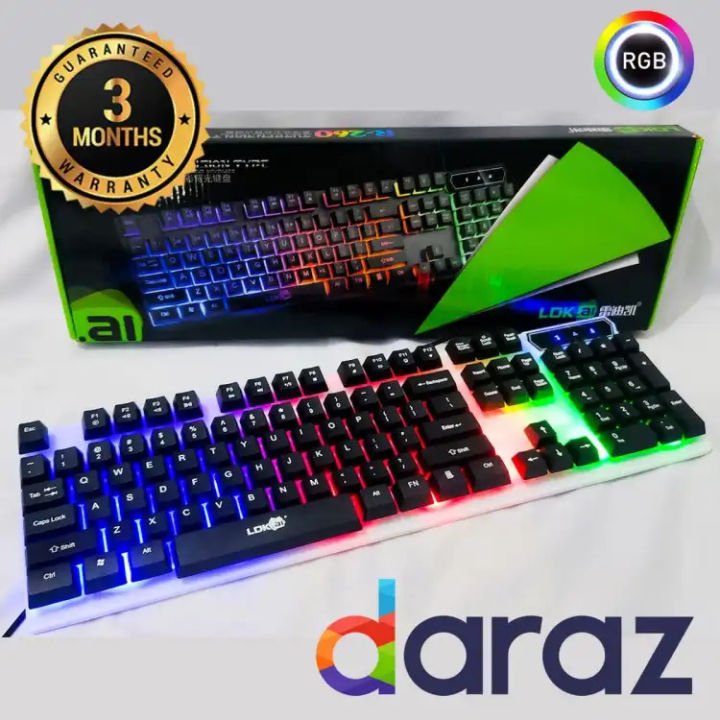 Wired Gaming colourful backlit keyboard