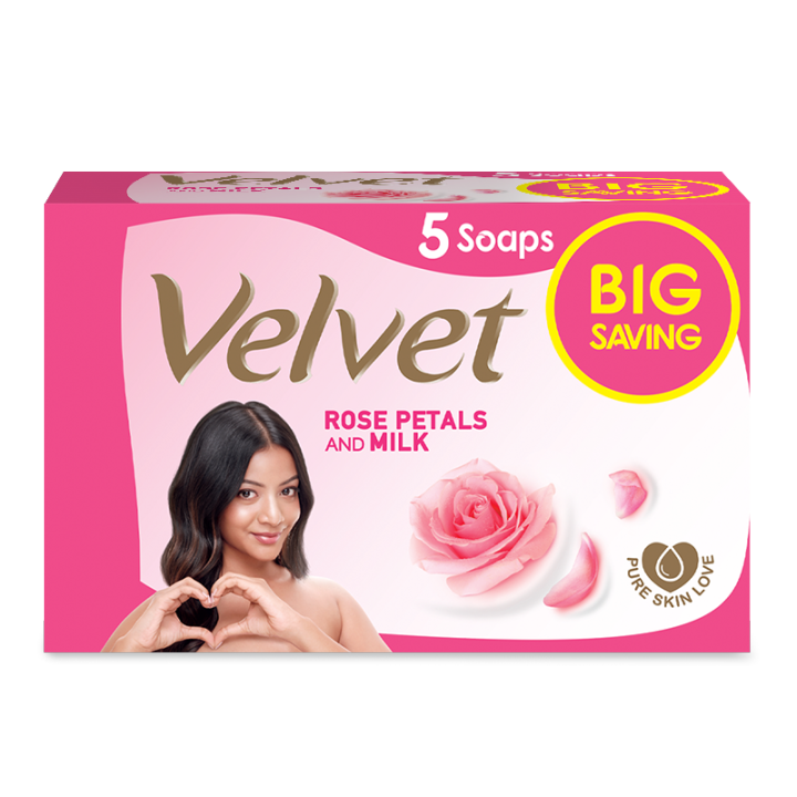 Velvet Eco Pack - 5x Rose Petals & Milk 350g (70g*5)