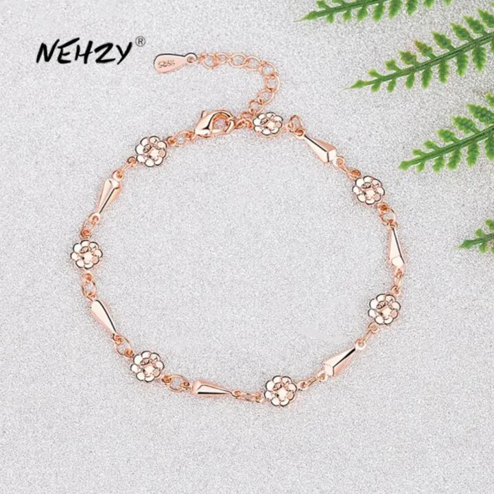 %E3%80%90IKE%E3%80%91925%20Sterling%20Silver%20%20Woman%20Fashion%20Jewelry%20High%20Quality%20Retro%20Simple%20Flower%20DIY%20en%20Rose%20%20Bracelet%20Length%2021CM%20-%20Image%203